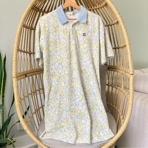 Teddy Fresh Terry Cloth Floral Midi T-Shirt Dress Woman’s L/XL